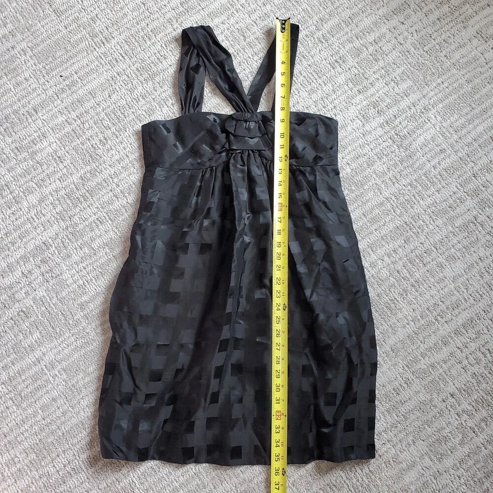 MARC BY MARC JACOBS black checkered pockets babydoll dress size 10